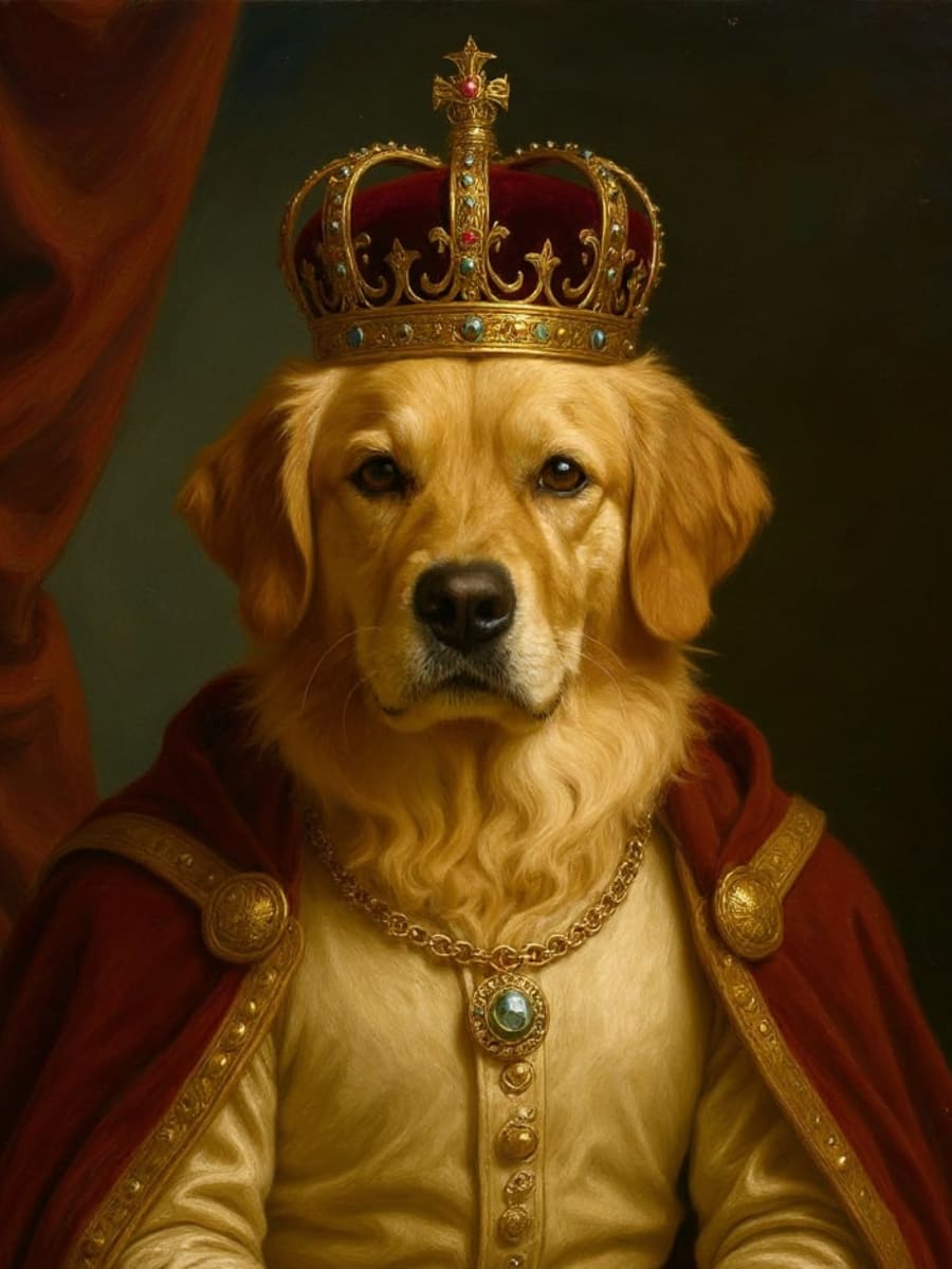 Custom Royal Pet Portrait – Turn Your Pet Into a Royalty